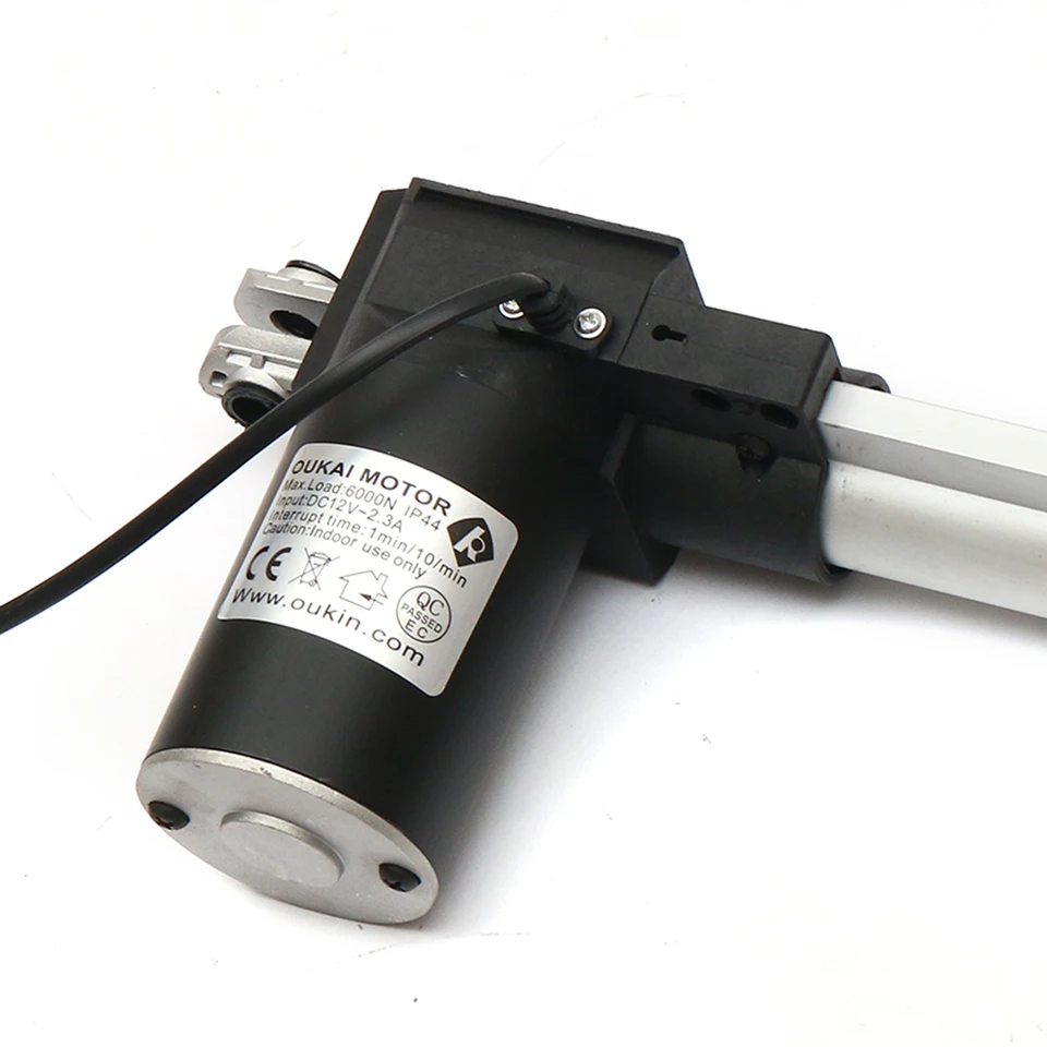 Linearantrieb 6000N Linear Actuator DC 24V Motor 230mm Elektrischer Recliner Aktuatoren Motor 38-61cm Max. Drücken/Ziehen 600KG