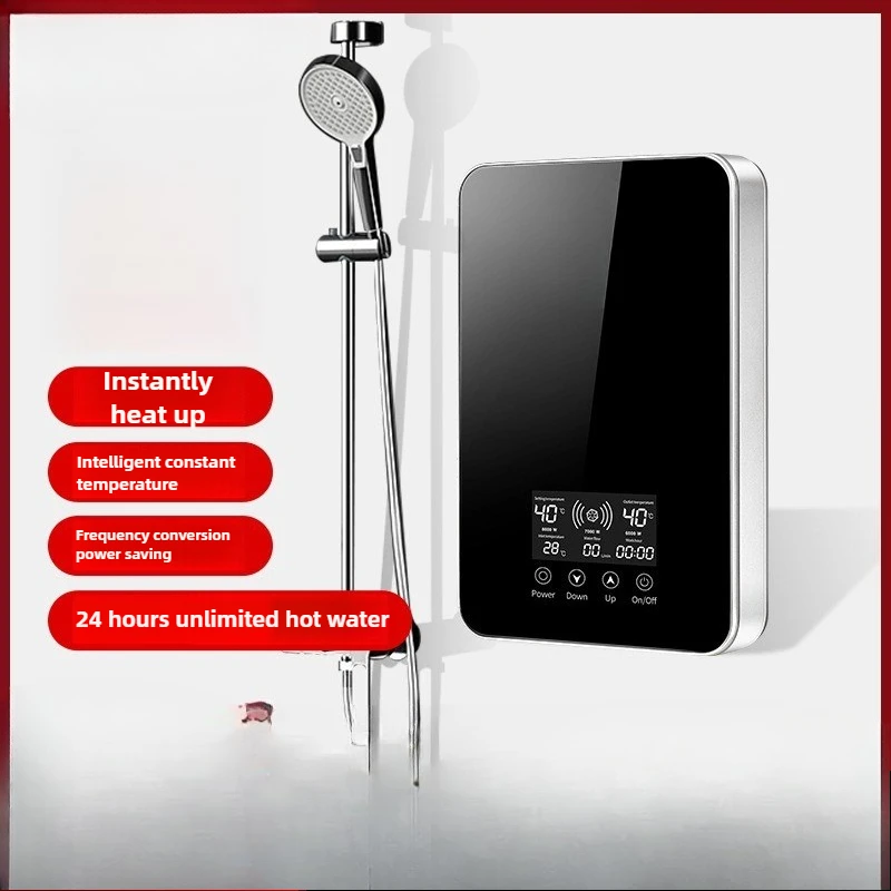 220V เครื่องทําน้ําอุ่นไฟฟ้าชุดฝักบัวอุณหภูมิคงที่ประหยัดพลังงานอัจฉริยะเครื่องทําความร้อนอย่างรวดเร็วเครื่องทําน้ําอุ่นไฟฟ้าทันที 1