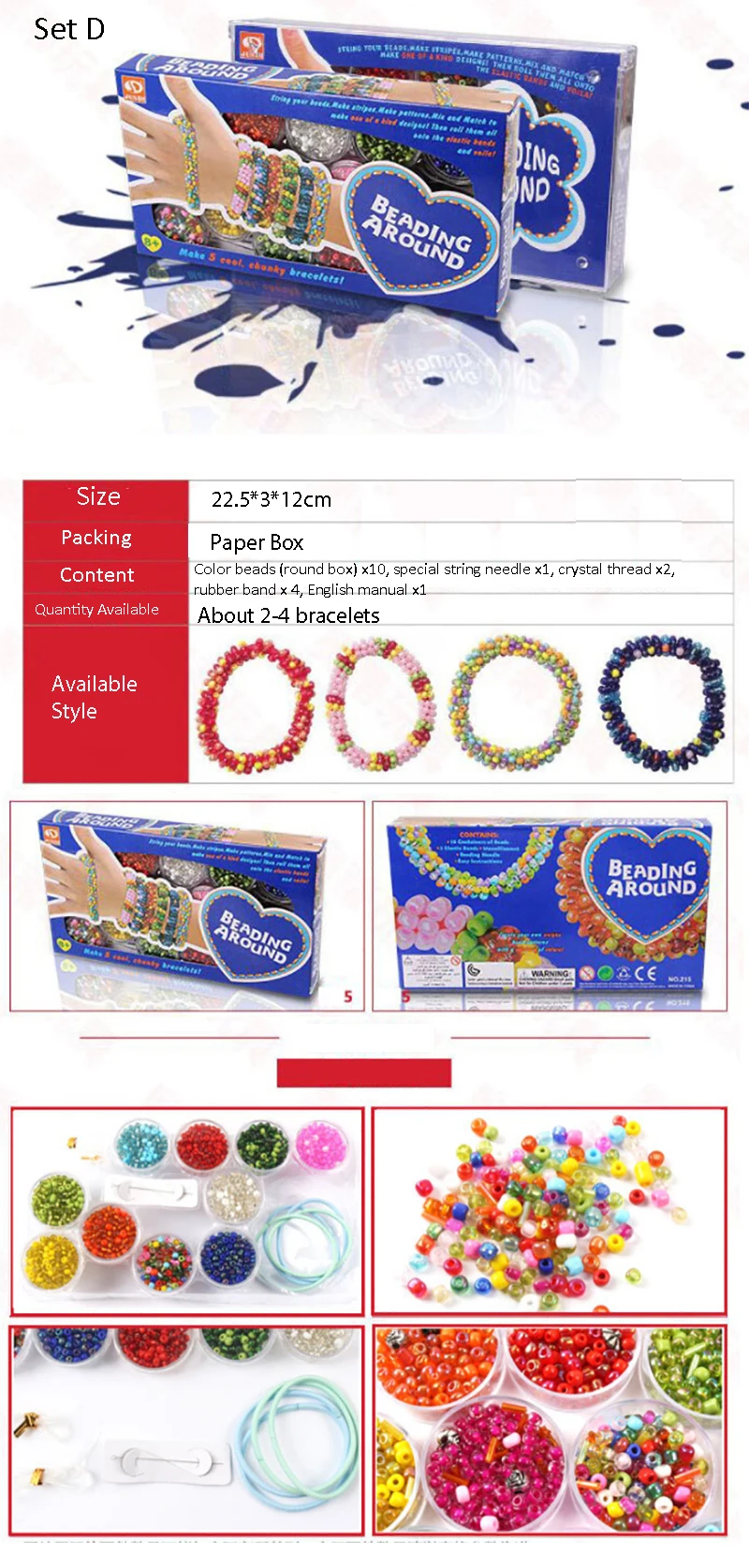 Kit de fabricación de pulseras DIY para niñas, Kit de fabricación de joyas, arte para niños, Kit para manualidades de amistad para niños de 5 a 12 años, juguete para regalo