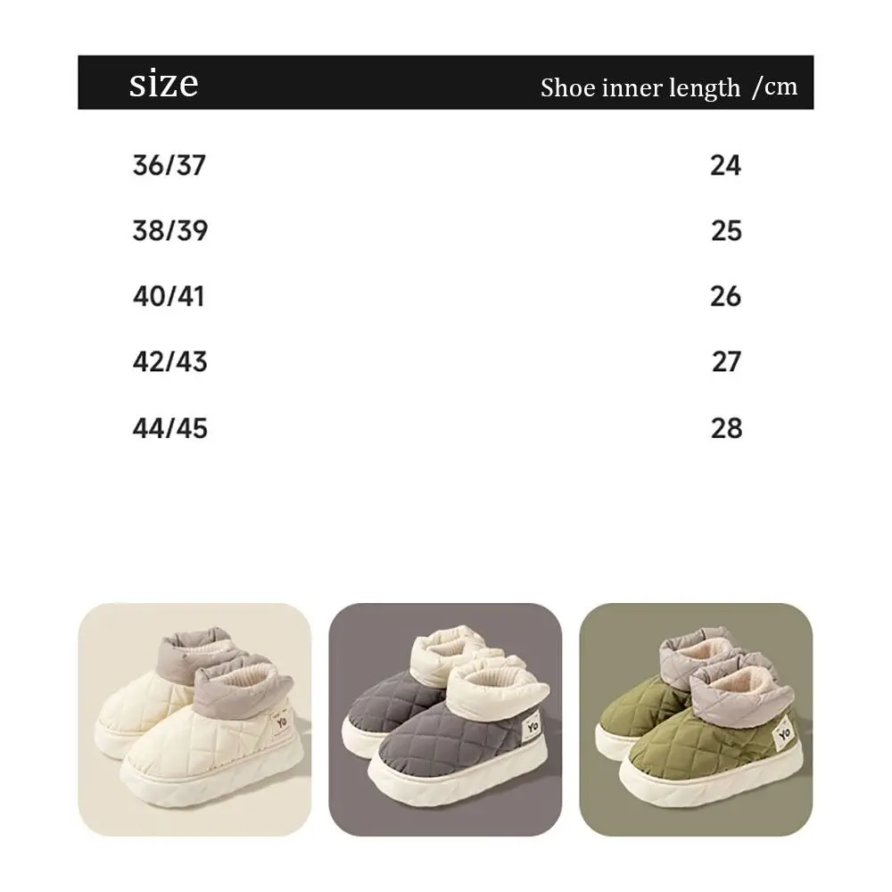 Men Women Shoes EVA Winter Snow Boots Non-slip Waterproof Down Cloth Shoes Foot Warmer Thickened Walking Slippers