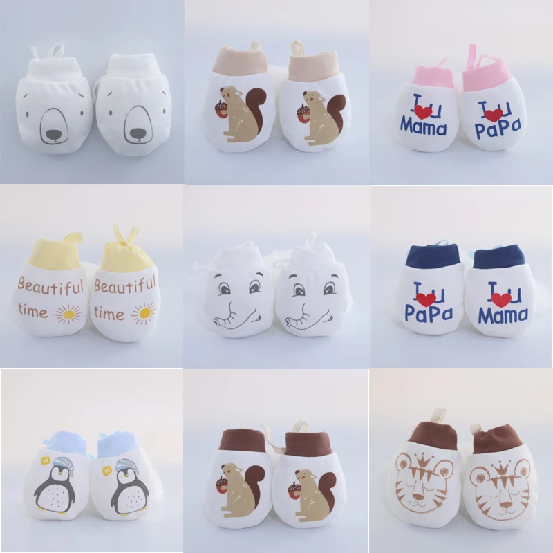Baby Mittens Gloves Pure Cotton Anti Scratching Infant Girl Boy