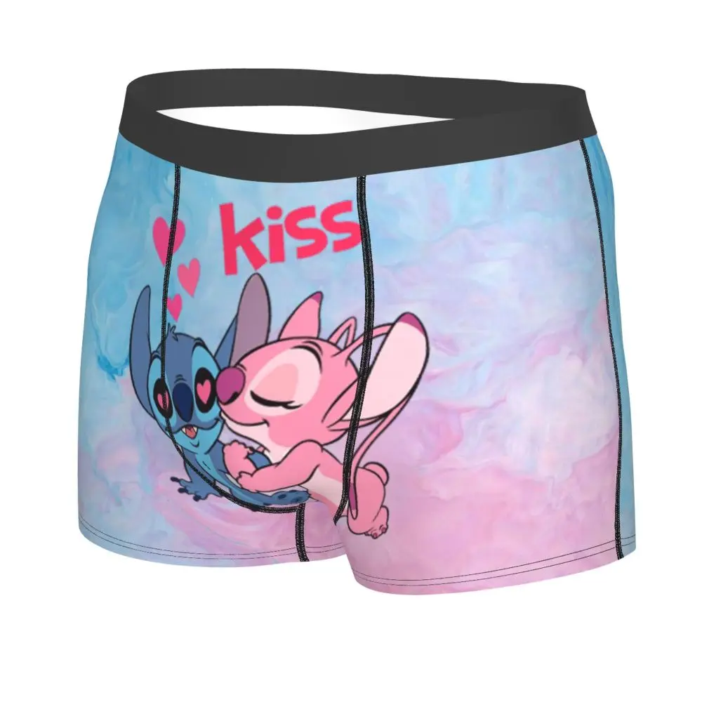 Custom Stitch Lion Cute Boxers Shorts Men's Disney Movie Briefs Underwear Fashion Underpants