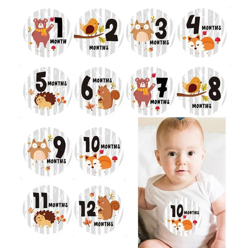 

Month Sticker Baby Photography Milestone Memorial Monthly Newborn Kid