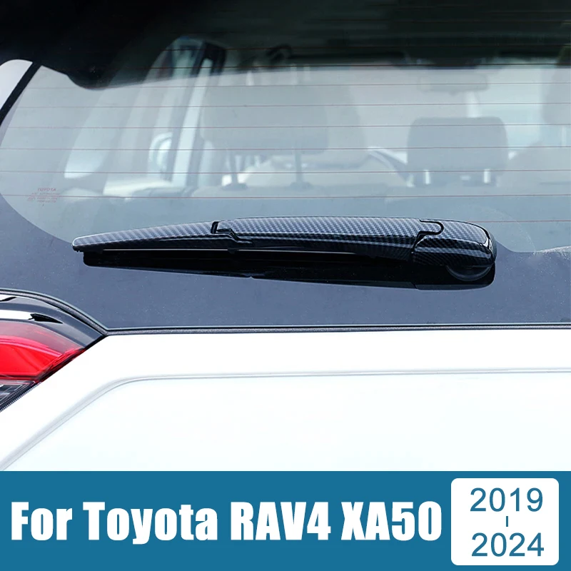 

For Toyota RAV4 XA50 2019 2020 2021 2022 2023 2024 Hybrid ABS Car Rear Trunk Window Wiper Arm Blade Cover Overlay Nozzle Trim