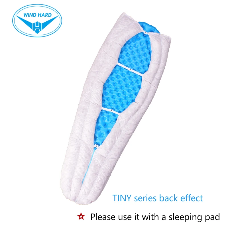 AEGISMAX WIND HARD TINY Outdoor Camping Ultralight Envelope 800FP Gray Goose Down Can wear type Spring Autumn Sleeping Bag
