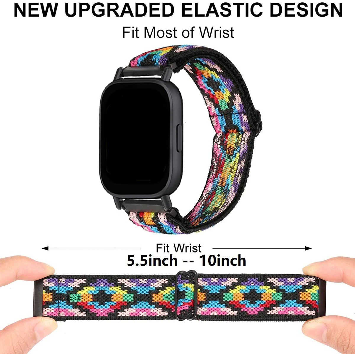 Adjustable Elastic Nylon Strap for Smartwatch - Breathable and Durable Bracelet Band