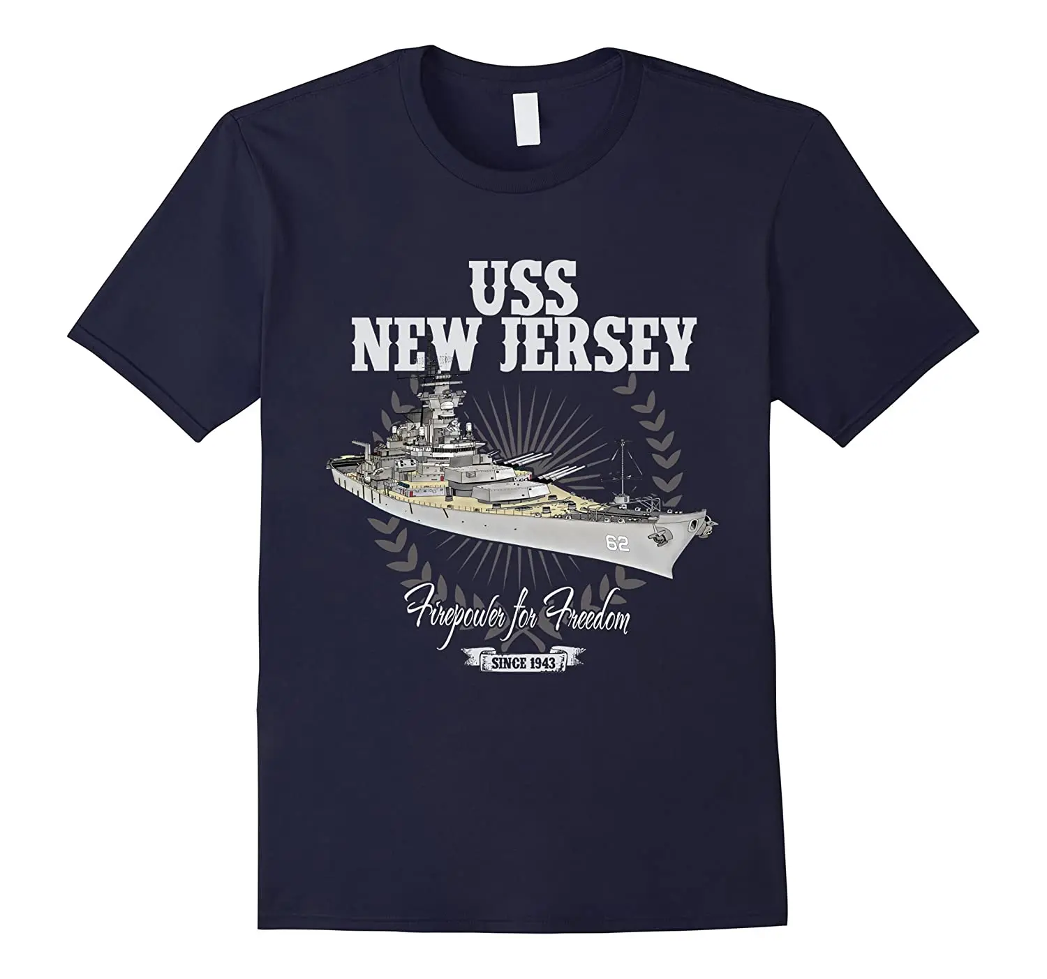 

Iowa Class Battleship USS New Jersey BB-62 T-Shirt. Summer Cotton Short Sleeve O-Neck Mens T Shirt New S-3XL