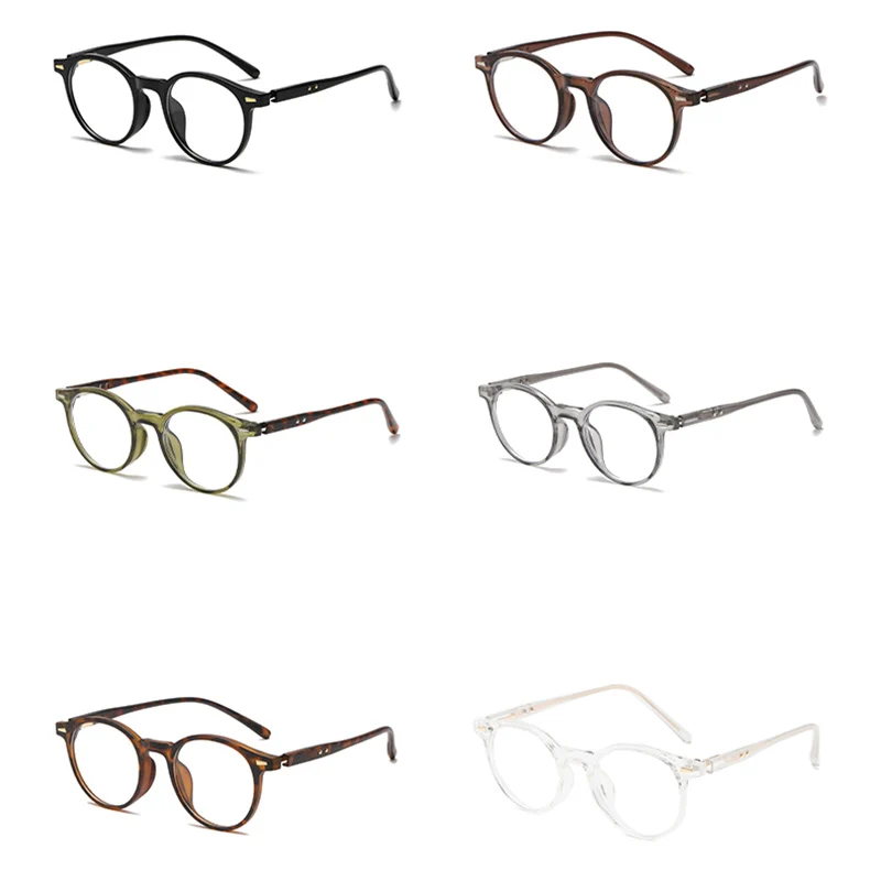 Blue Light Blocking Glasses SHAUNA Retro Classic Round Women Anti Blue Light Eyewear Clear Lens Glasses Frame Fashion Rivets Men Optical Frame, blue light blocking glasses, retro geometric glasses