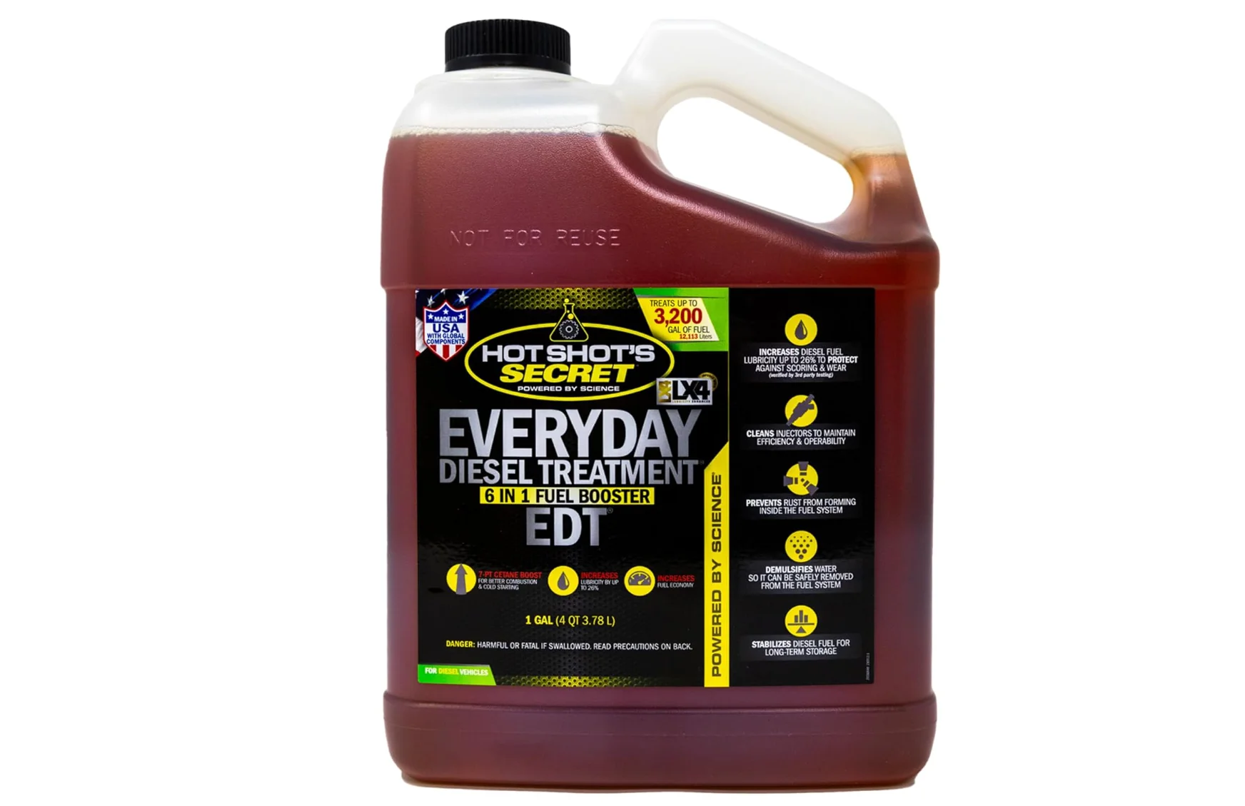 Hot Shot's Secret-HSSEDT01G Everyday Diesel Treatment-EDT 1 Gallon Treats Up to 3,200 Gallons