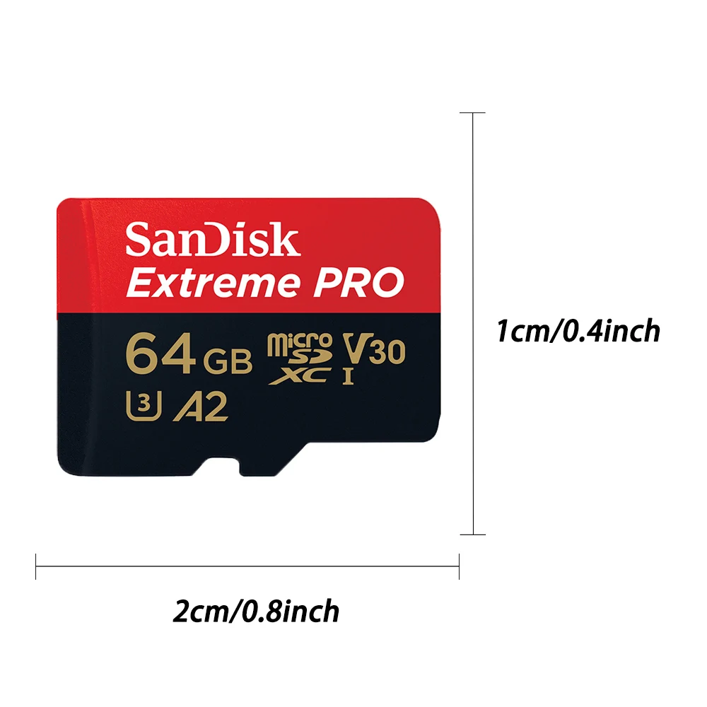 thumbnail image 5 of Tarjeta Micro SD SanDisk Extreme PRO de 128 GB, 64 GB, 32 GB, 512 GB, 256 GB, Micro SD de 200 M/s, 1 TB, tarjeta de memoria flash, SD U3, 4K, V30, tarjetas Micro SD TF, 5 of 5