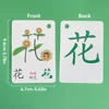 100 Cards Children Learning Chinese Characters Pictogram Literacy Card  Pinyin Flashcards Enlightenment Education Toys for Kid 2