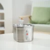1pc  cat water dispenser stainless steel automatic pet water dispenser with visible water level window, 4
