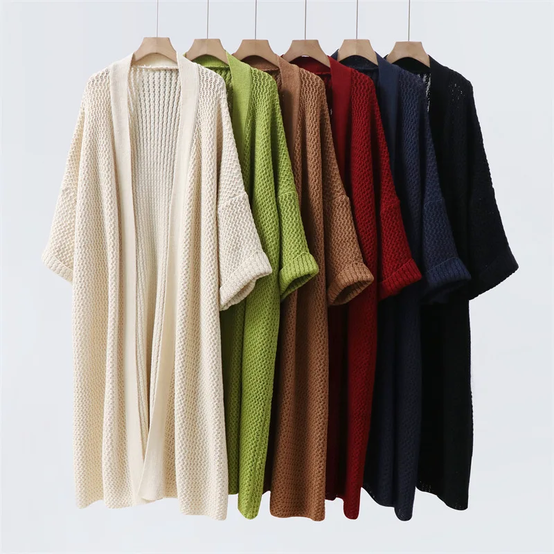Women Casual Long Sleeve Knitted Cardigan Sweater