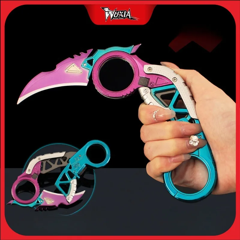 APEX Game Peripheral 18cm Weapon Fluorescent Claw Folding Knife Model Alloy Family Heirloom Collection Decora Ornament Toys Gift cosplay prop game knife cosplay claws