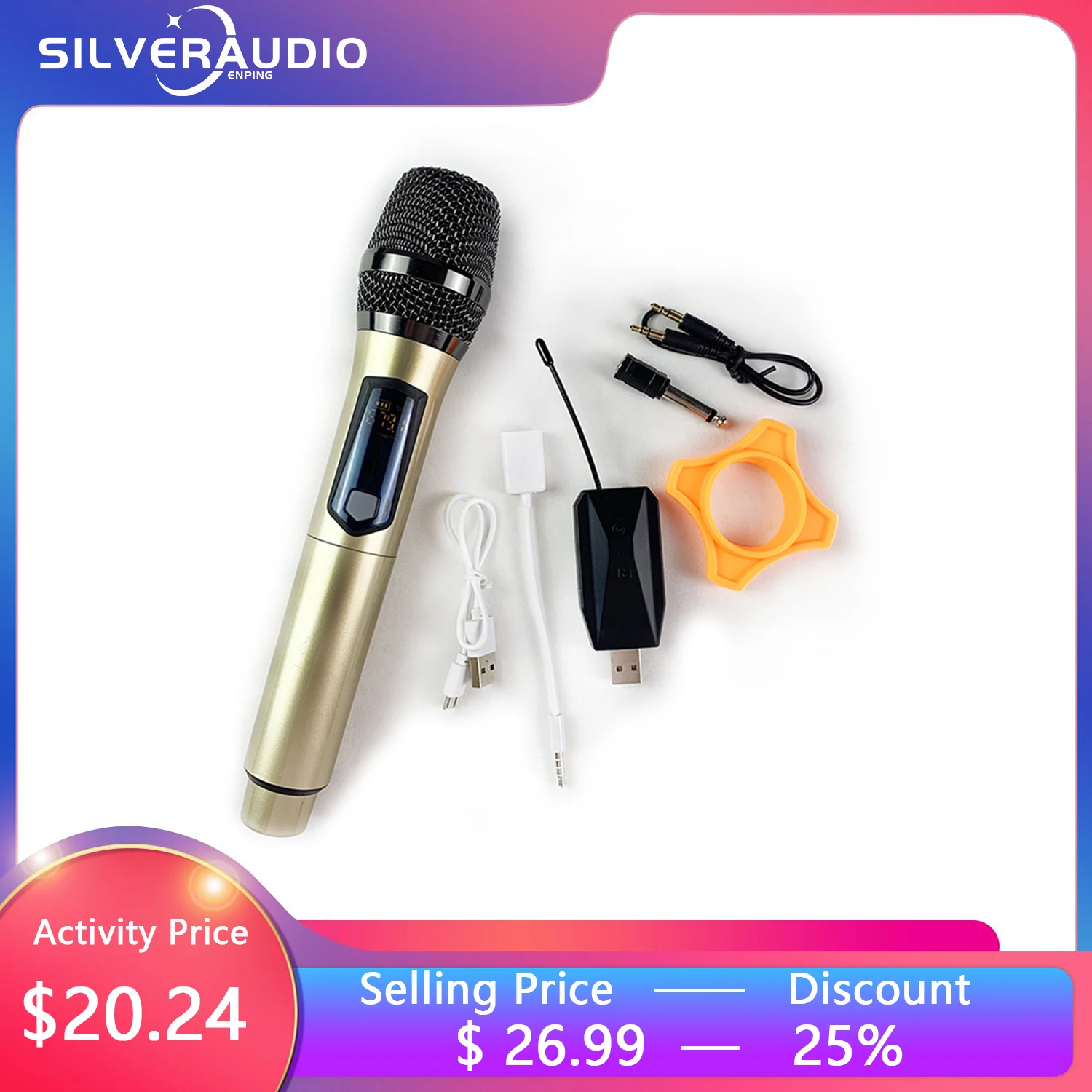 

GAW-013A Professional Hot Selling Handheld Microphone Ultra High Frequency Wireless Microphone System Performance Karaoke