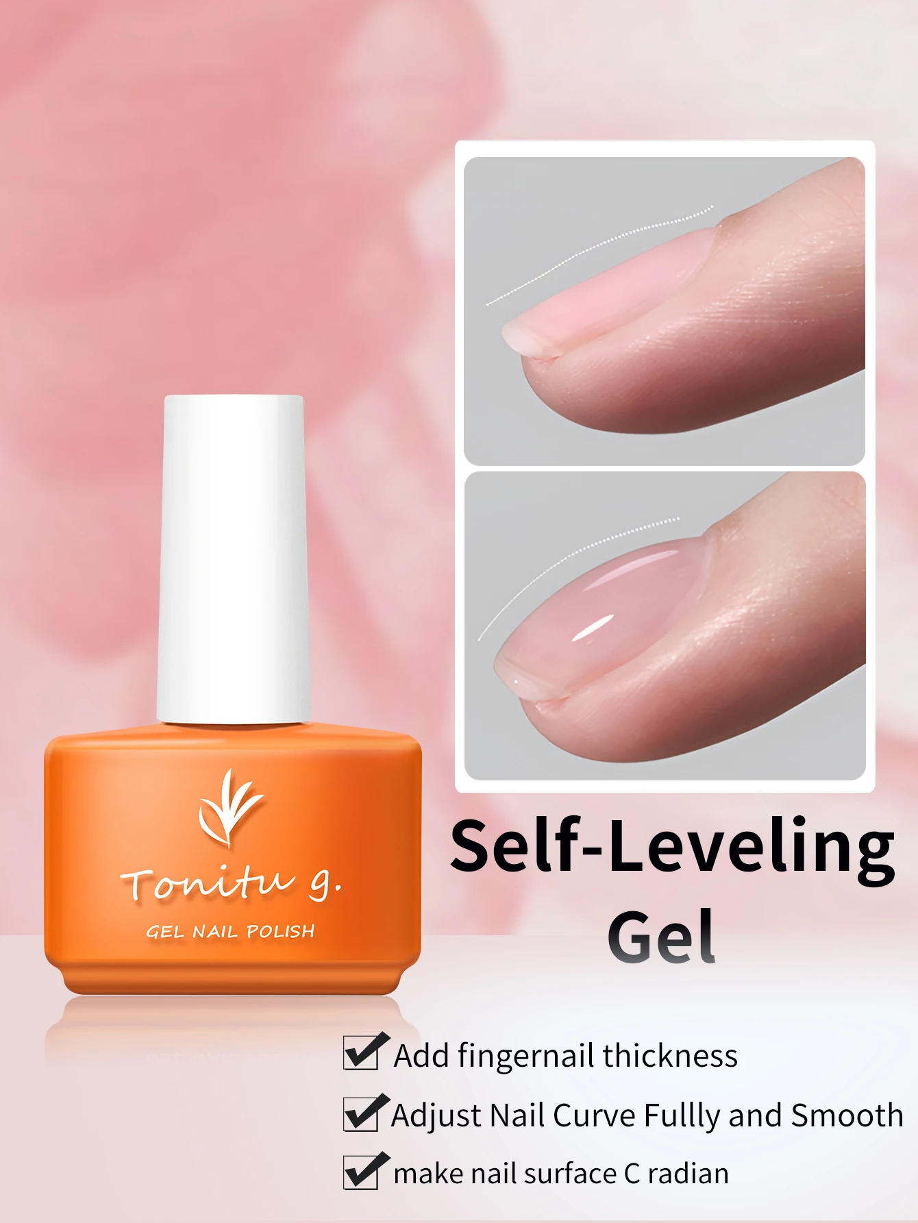 Description Picture 2 of itemSelf Leveling Gel Polish 7Ml  Reinforcement Gellac Nails Art Design Strong Uv/Led Multifunction Gel Varnishes Nail Salon At Home