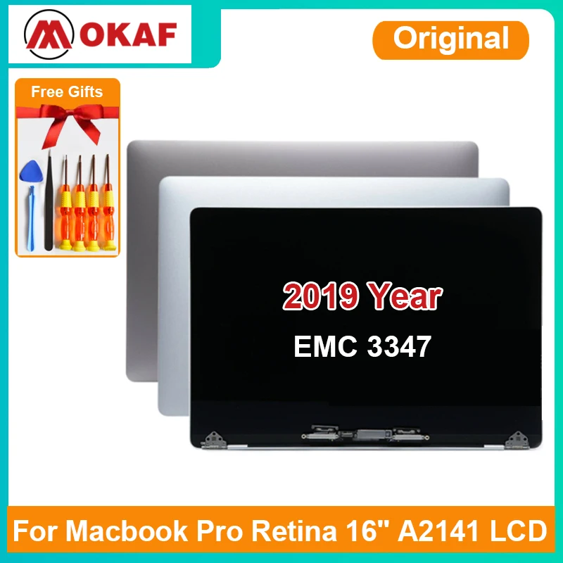 OKANFU Новый 2019 год A2141 ЖК-дисплей в сборе для Macbook Pro Retina 16 дюймов светодиодный EMC 3347 3