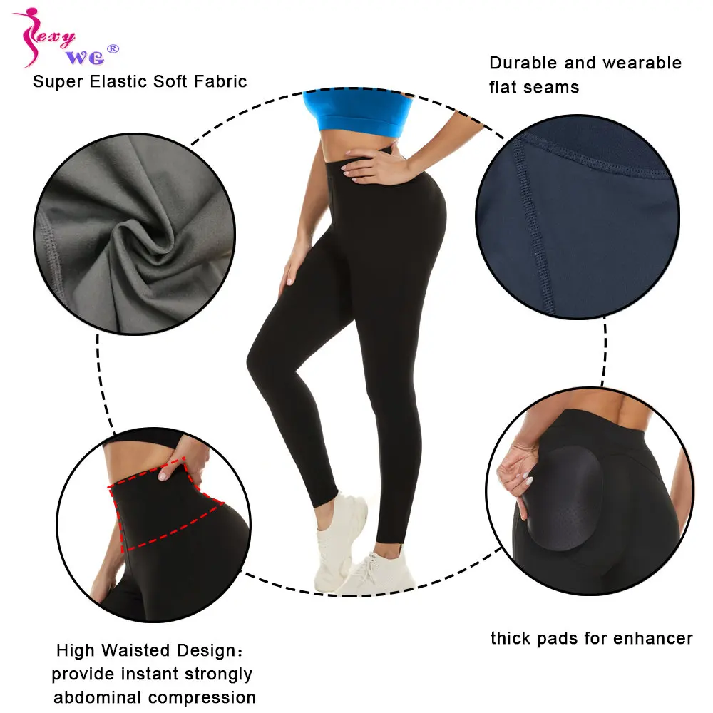 SEXYWG Women Butt Lifter Leggings Shapewear Gym Tights Push Up Sports Pants Seamless Hip Lift Trousers Workout Sportswear