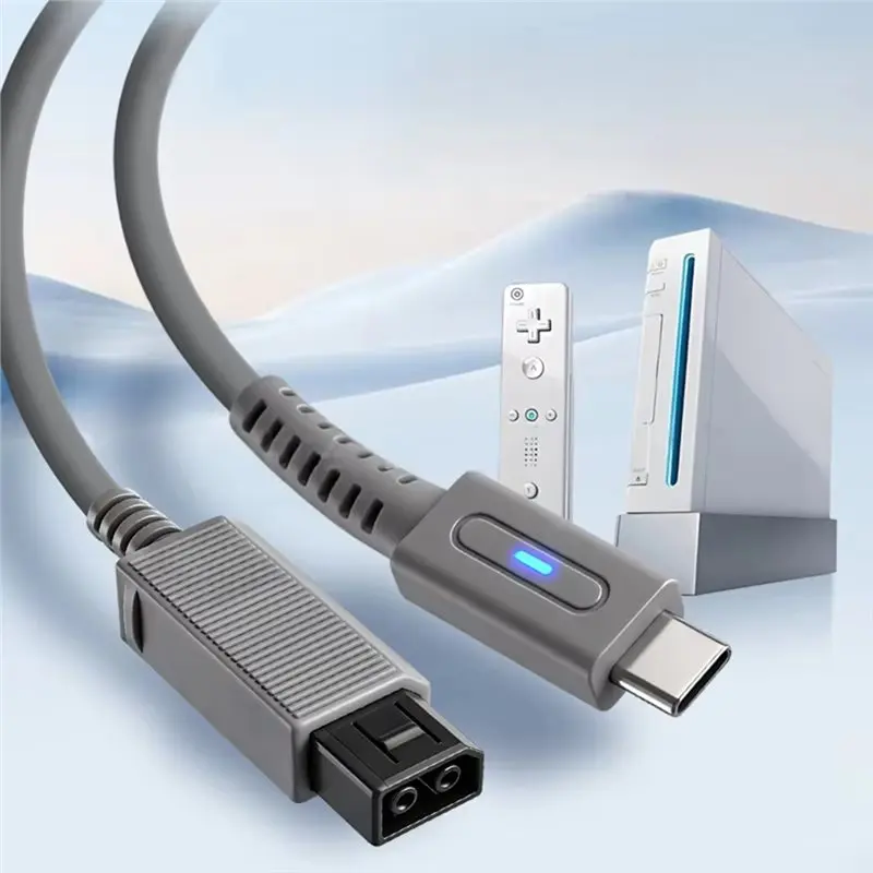 Wii 콘솔용 게임용 USB C 1.8M 타입 C 45W PD 충전 전원 공급 코드 Wii 충전 게임 콘솔 케이블