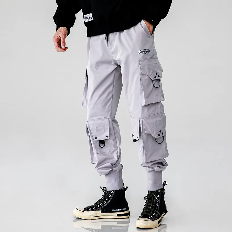 メンズ カーゴ スエットパンツ 2色 マルチポケット 韓国スタイル S65d41980755147fa9fe64763af0df