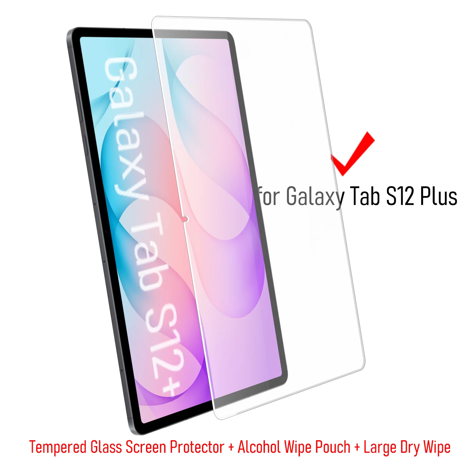 Premium Tempered Glass Screen Protector for 12.6-Inch Tablets - HD 2.5D Film