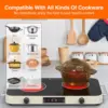 Electric burner, Electric Stove Top with 2 Handle, 2 Burner Electric Cooktop with 9 Power Settings 4