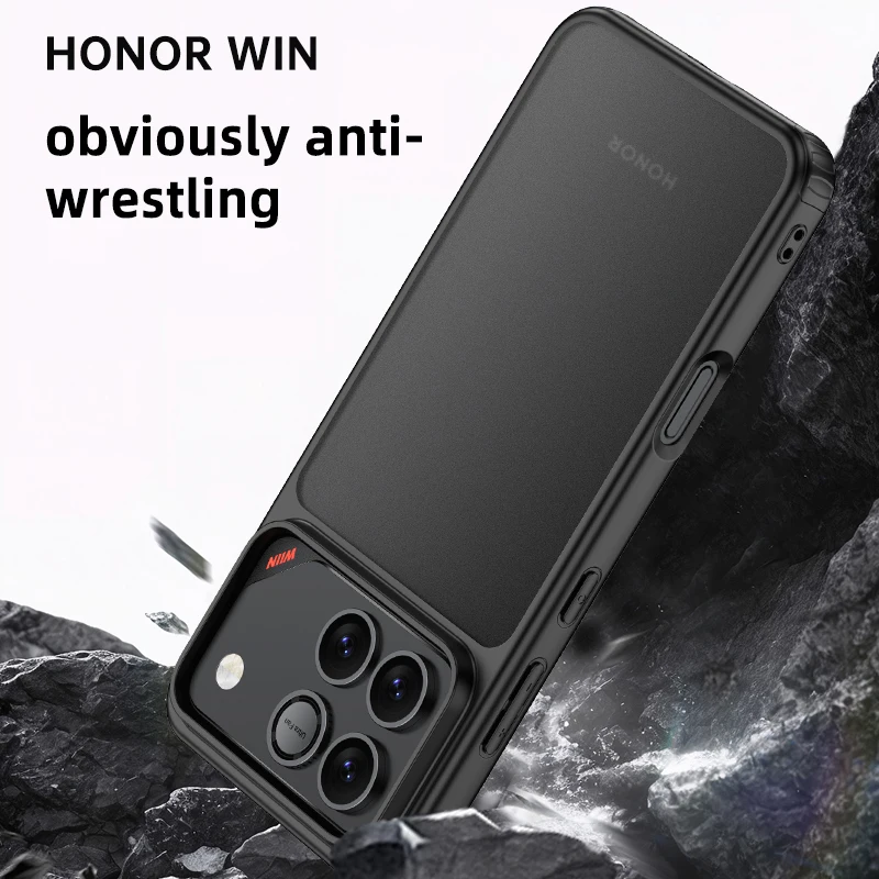 Frosted Hard PC Shockproof Camera Protection Translucent Phone Case