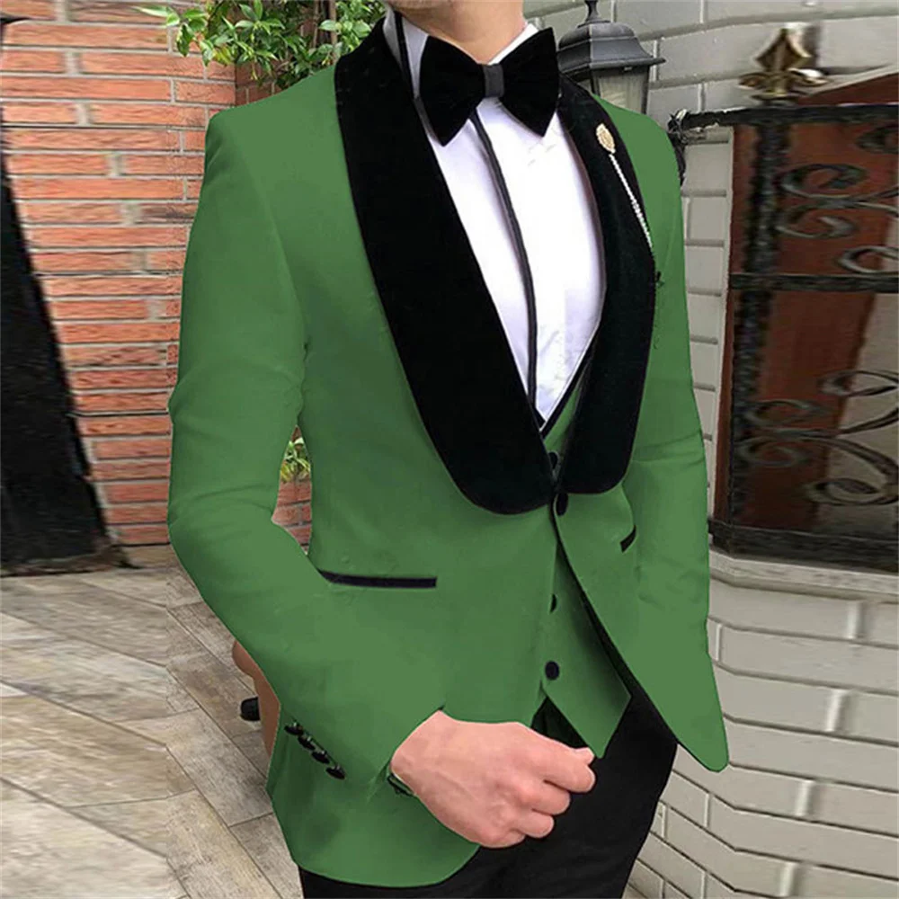 White Suits for Men 2023 New in Elegant Casual Business Jacket Pants Vest 3 Pieces Sets Luxury Formal Party Wedding Male Suits