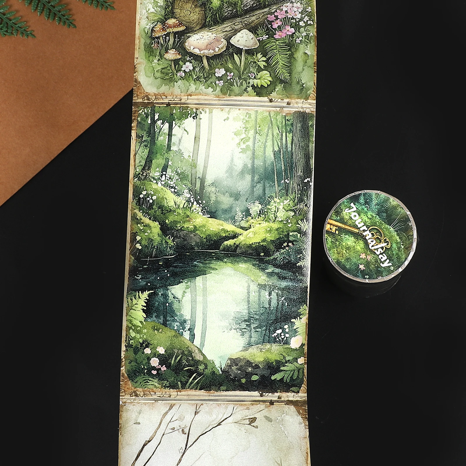 80mm*205cm 빈티지 숲 동물 이야기 풍경 와시 테이프 크리 에이 티브 DIY 저널 재료 콜라주 스크랩북 편지지