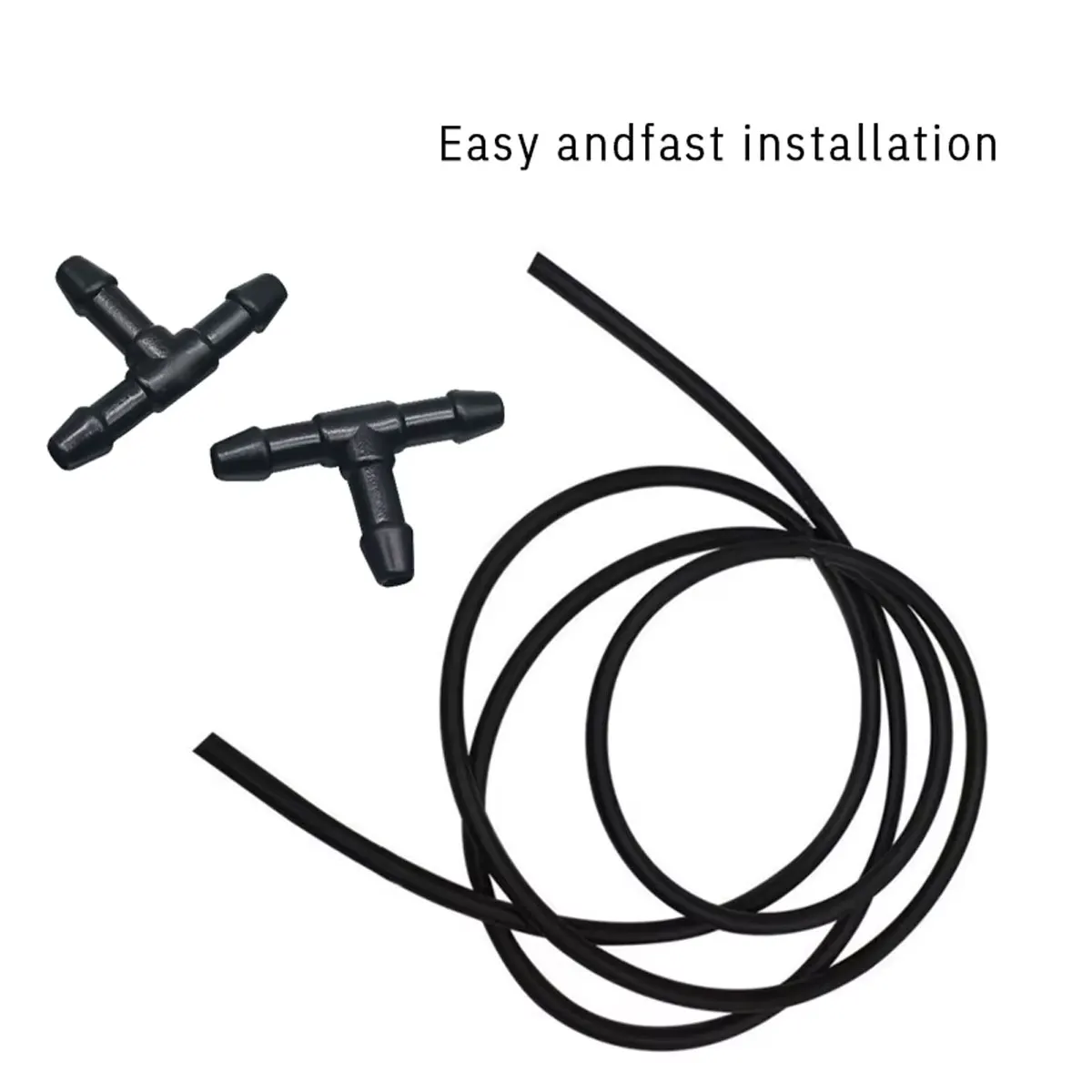 Car Spray Pipe Joint Kit 1 Set Front Windshield Wiper Washer Spray Nozzle 12pcs Nozzle Pipe Joint