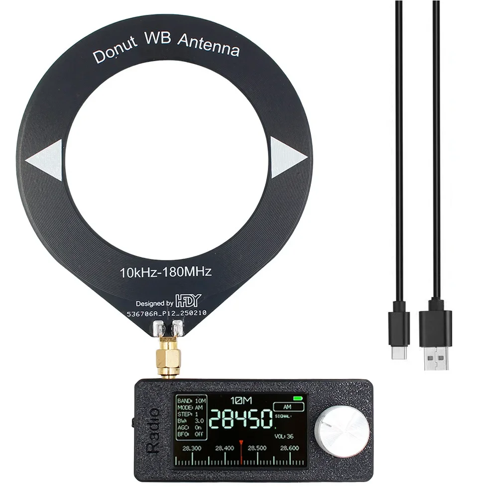 0.5--108mhz Pocket Mini SI4732 Receiver Radio 1.9 Inch IPS Screen LSB USB AM FM FM/AM Radio With Antenna HF SW VHF Tool