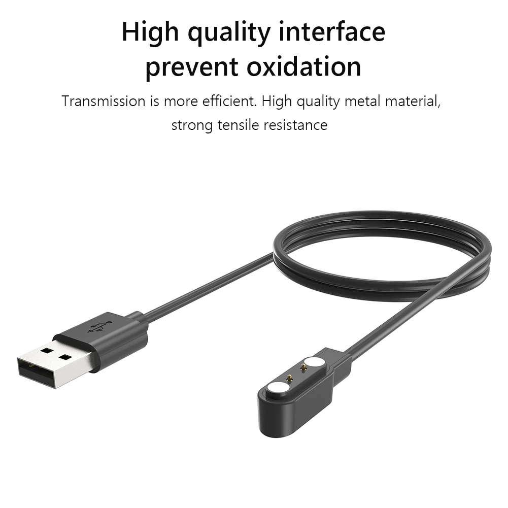 60cm Charging Cable Replacement USB Charging Wire Smart Watch Accessories Magnetic Charger Cord for HAYLOU Solar Plus RT3 LS16