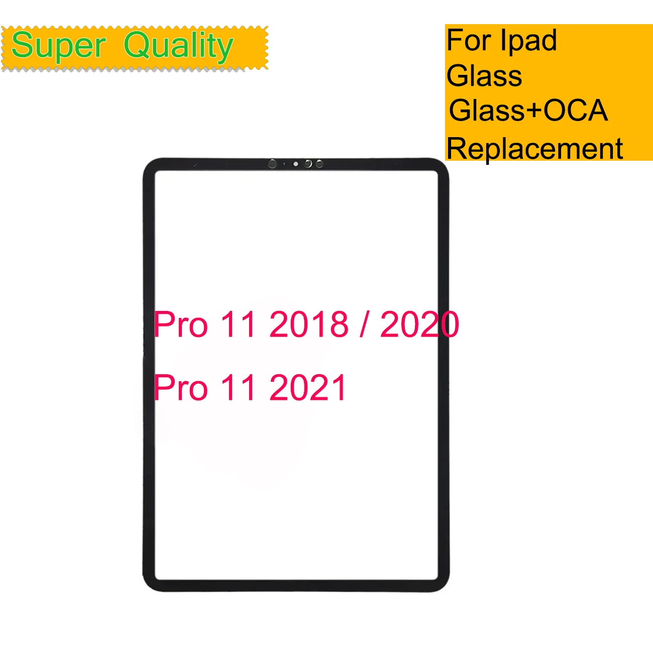 para Apple Ipad Pro 11 2023 2023 2023 Tela Sensível ao Toque Lente do Painel de Vidro Externo Frontal para Ipad Pro 11 Lcd Vidro com Oca 10 Peças Lote
