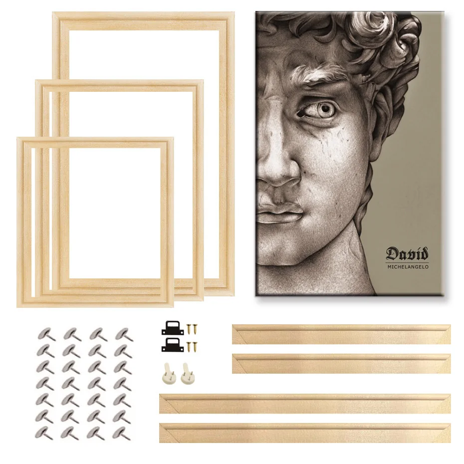 Natural Wooden Picture Frame For Wall Canvas Diamond Painting Picture Poster Wall Home Decor from Frame Factory