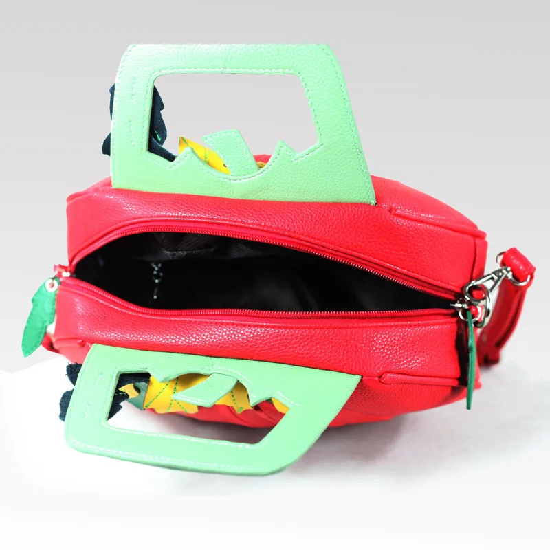New leather women's bag in spring and summer Handheld one shoulder messenger bag Small round Pumpkin creative