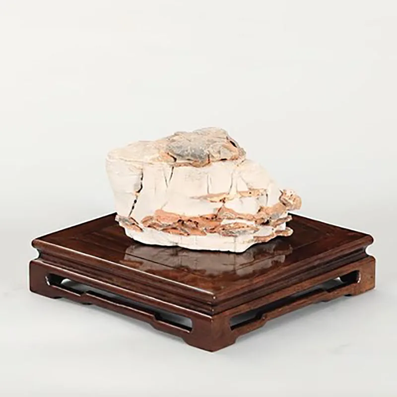 Solid Wood African Ebony Square Rectangular Ornament Vase, Buddha Statue, Jade Head, Bonsai, Ming Style, Wooden Base