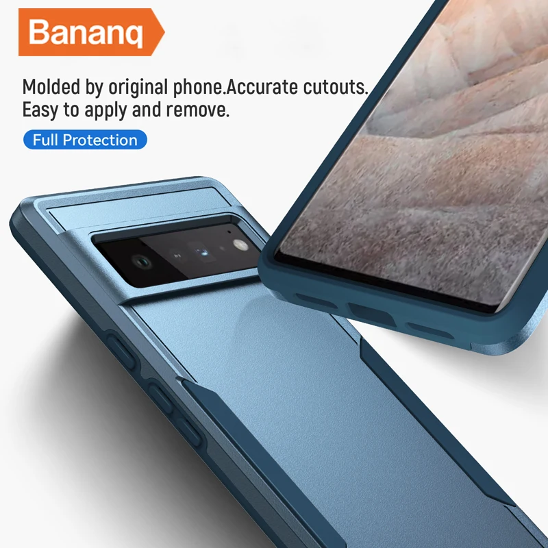 Bananq Shockproof Magnetic Case 8 7 Pro Metal Ring Stand Phone Back Cover For Google Pixel 7A 6A_voghion.com