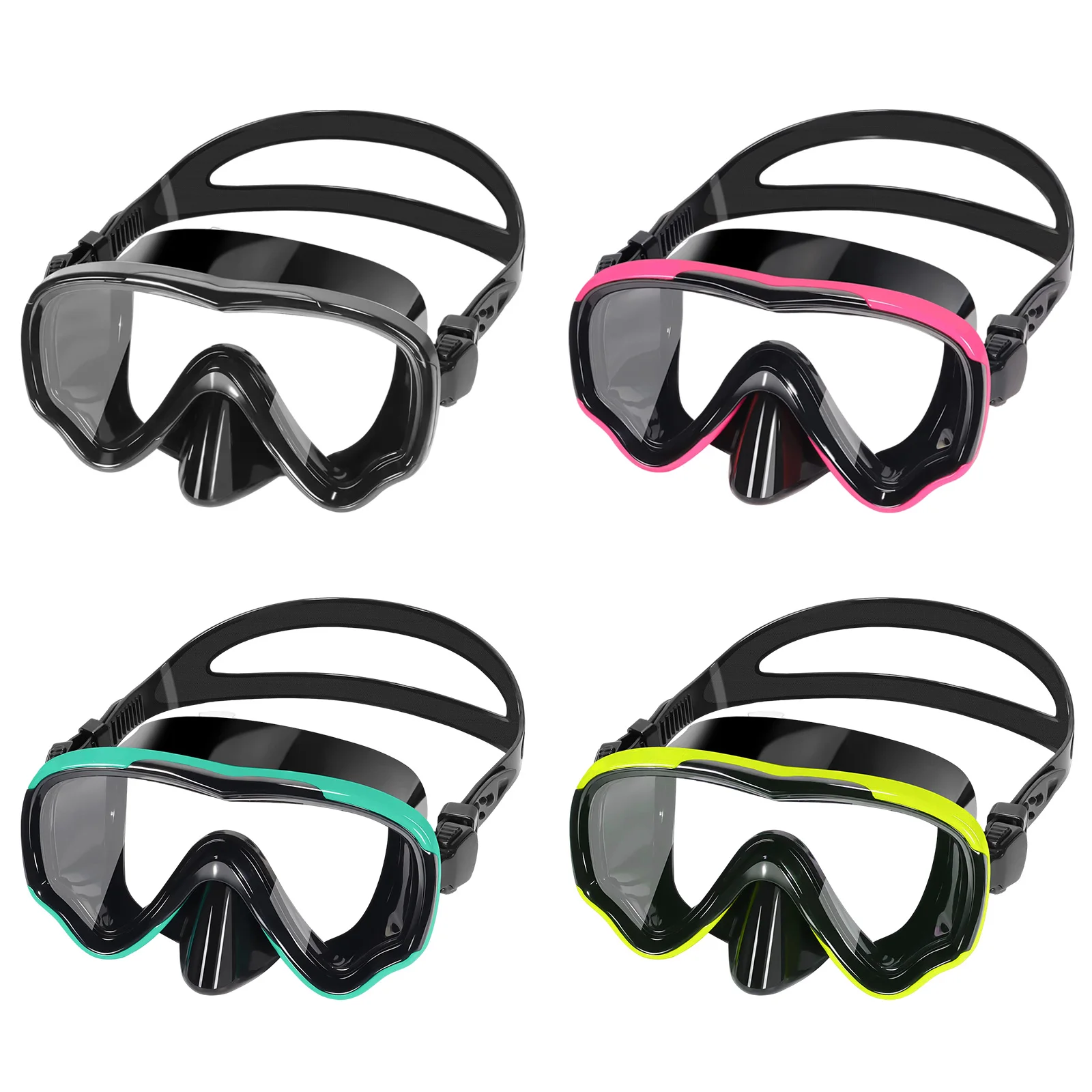 Diving Glasses Professional Swimming Binoculars Full Dry Diving Mask With Snorkel Silicone Full Face Snorkeling Equipment