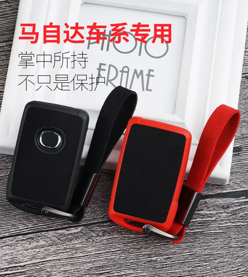 Custodia portachiavi in pelle scamosciata Tpu per Mazda 3 Axela CX4 CX5 CX 5 CX8 CX9 CX30 MX30 MX5 Miata 2019 2020 2021 accessori protettivi - S71ff0d62d81f469e989d18faf8328585a