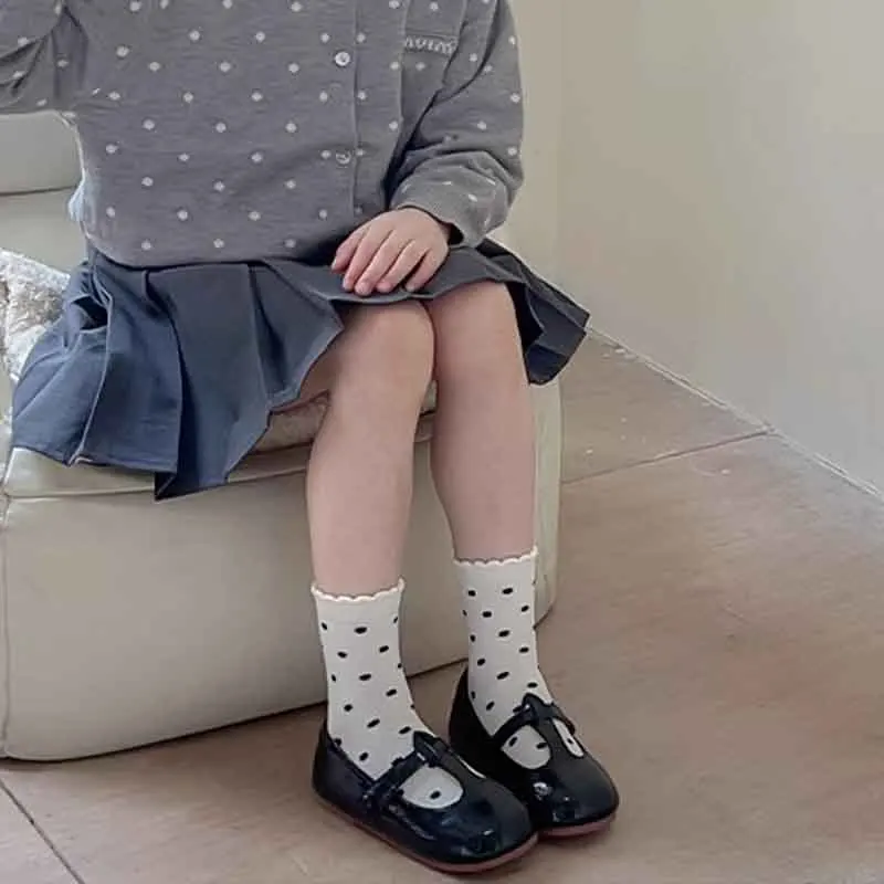 3/5Pairs Baby Socks Spring Summer Soft Comfortable Breathable Children Mesh Socks Kids Girls Calf Length Polka Dots Socks