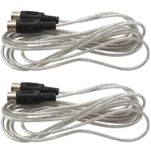 2pcs 9 8FT Midi Male to Male DIN 5-Pin Music Instrument Extension Cable Connector tanie tanio CN (pochodzenie)