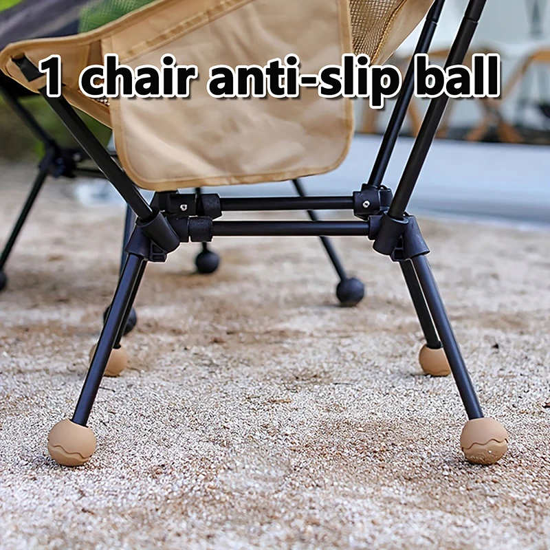 1 Piece Outdoor Supplies Camping Moon Chair Camping Anti-slip Anti-sinking Ball Folding Chair Accessories Moon Universal B