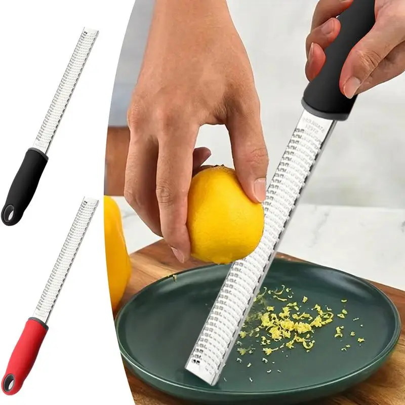 Manual Cheese Grater Non-slip Stainless Steel Lemon Grater Tool with Protective Cover Cheese Food for Kitchen Cooking