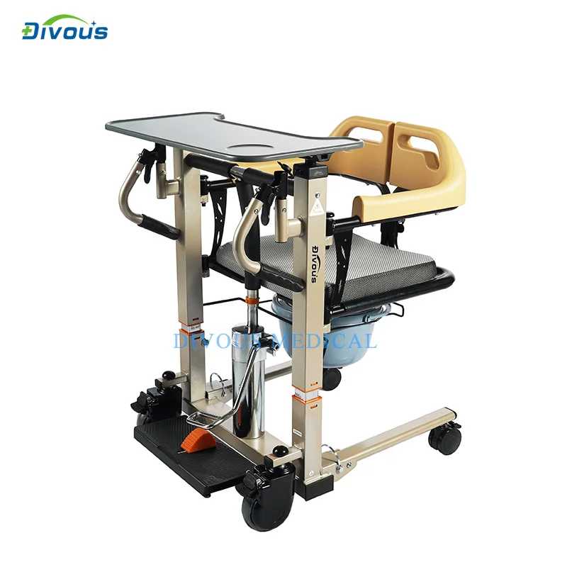 Kostenloser Versand hydraulischer Pedal lift Pflege patienten und ältere  Toiletten stuhl Bad Transfer Rollstuhl - AliExpress