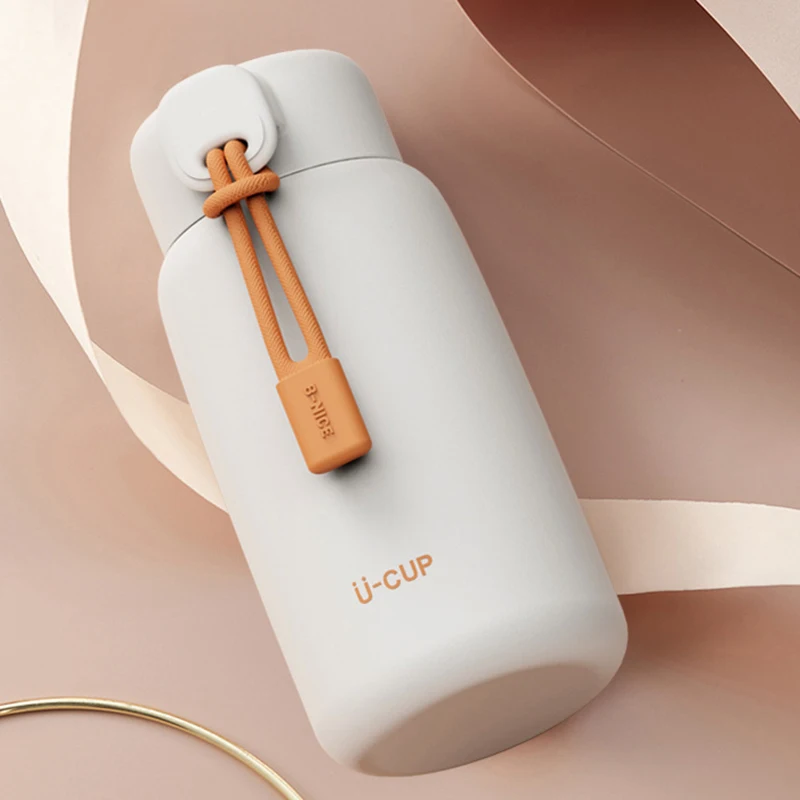 Cute Thermos Water Bottle 304 Stainless Steel Belly Coffee Cup Portable Insulated Water Bottles Drinkware Tumbler Travel Mug