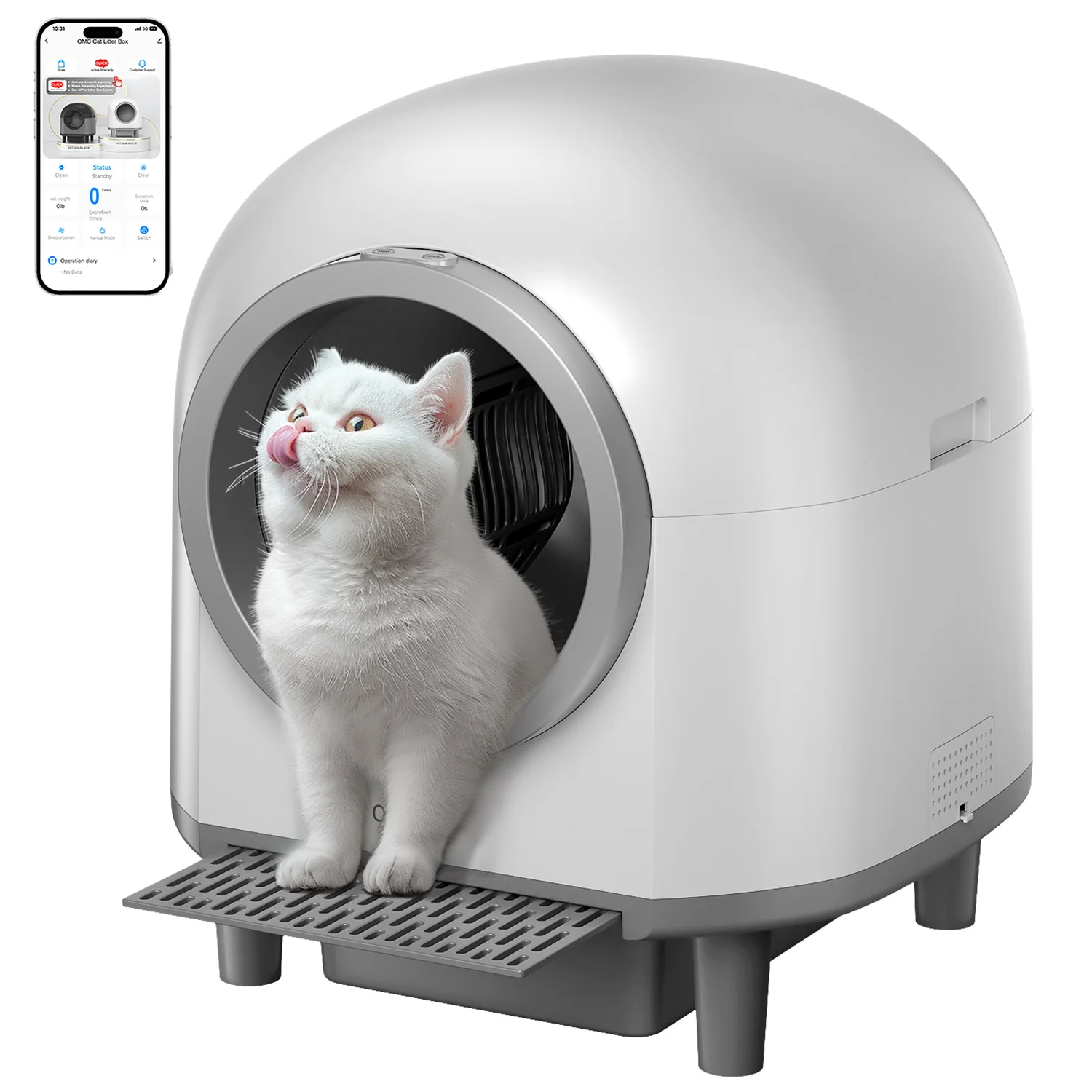 PETREE ペッツリー PLUS 猫 自動トイレ Wi-Fiモデル Amazon | PETREE ペッツリー PLUS 猫 自動トイレ 猫用 トイレ 自動 全