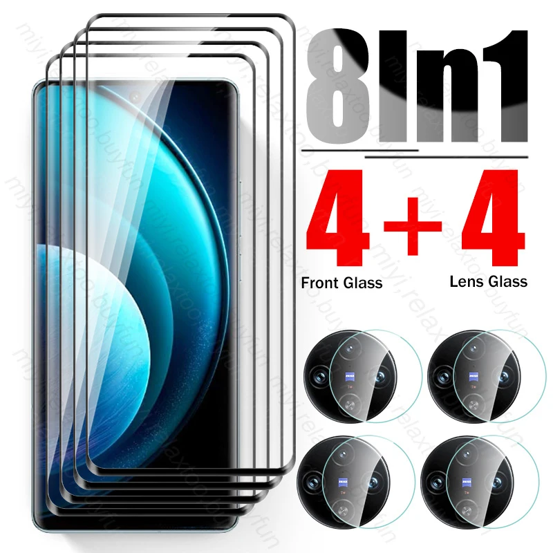 8 To1 Proteggi Schermo In Vetro Temperato Per Vetro Protettivo Per Fotocamera Vivo X100 Pro 5G Su Vivox100Pro Vivo X 100 Pro 100X X100Pro 5G