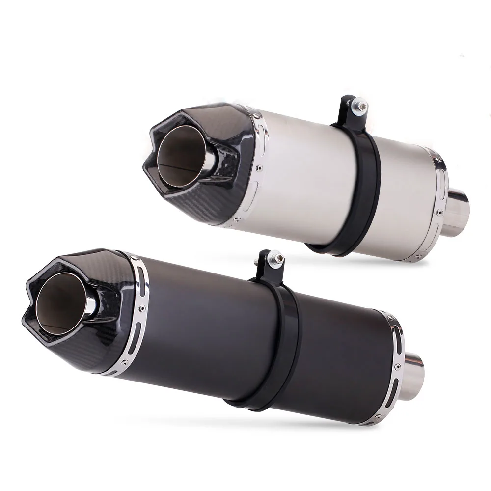 

38-51mm Motorcycle Exhaust ARROW Carbon Fiber Muffler Modified For Kawasaki Z750 800 900 cbr600 NC700 BJ600 CBR250R CB190R R6