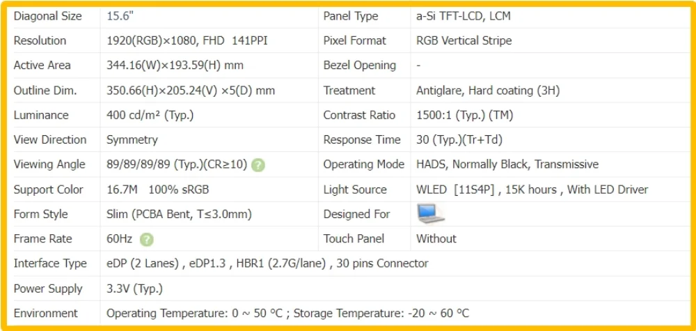 NV156FHM-N6B NV156FHM N6B 15.6 ġ Ʈ ÷ LCD ũ, ġ  IPS г, FHD 1920x1080 EDP 30 , 60Hz