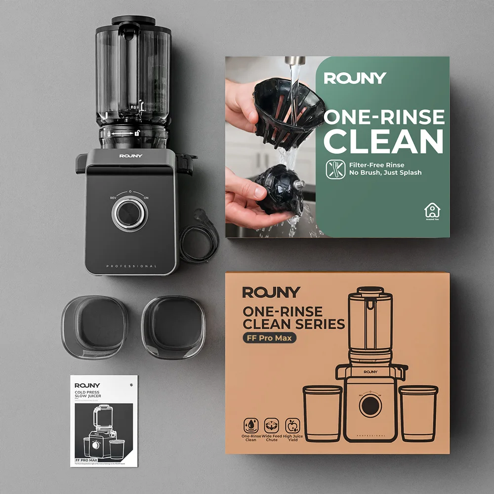 Rouny Slow Juicer Cold Press Extractor Filter Free Electric Juicer_voghion.com